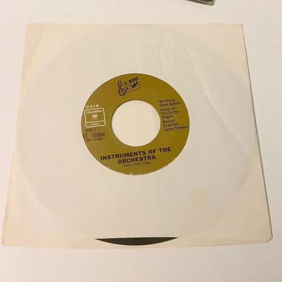Vintage 1968 Instruments of the Orchestra 7  Inch Record and Book Columbia - Picture 11 of 16